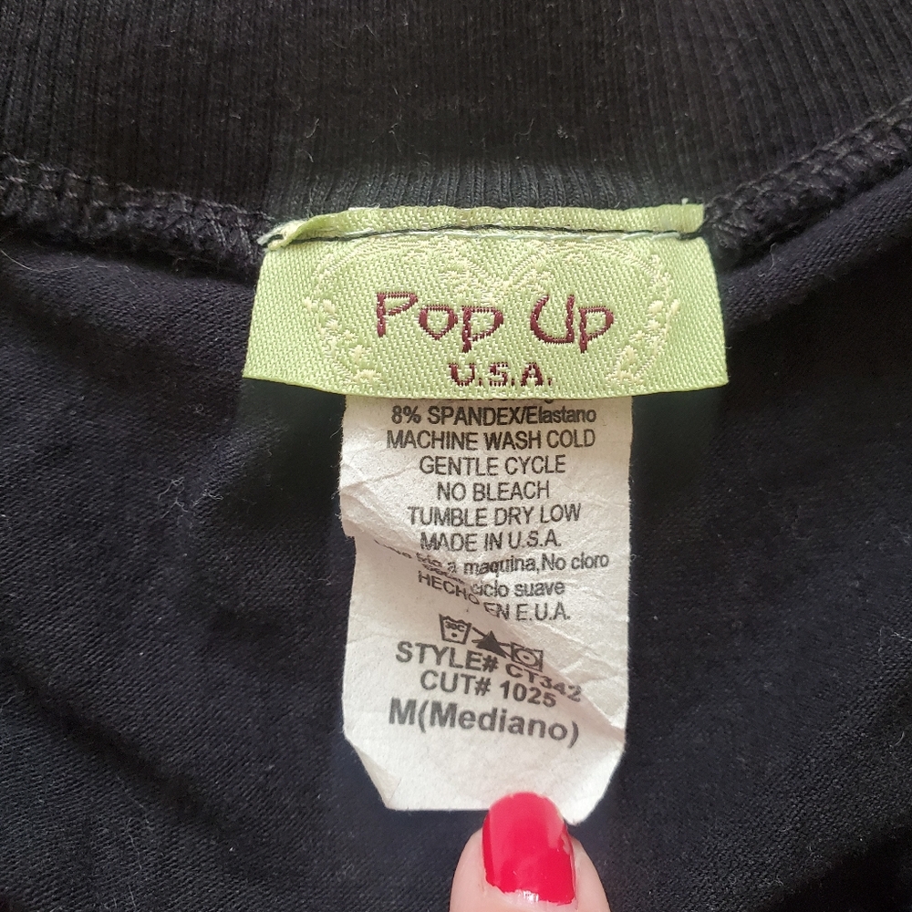 Women's Black V-Neck Short Sleeve Top - Picture 2 of 5